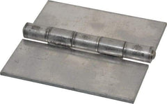 Made in USA - 4" Wide x 1/8" Thick, Blank Butt Hinge - Aluminum, Plain Finish - Exact Tool & Supply