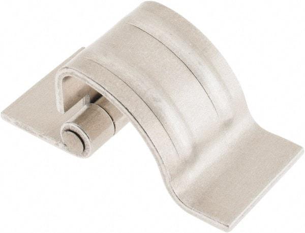 Made in USA - 1-1/4" Wide x 0.09" Thick, Concealed Hinge - Aluminum, Plain Finish - Exact Tool & Supply