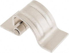Made in USA - 1-1/4" Wide x 0.09" Thick, Concealed Hinge - Aluminum, Plain Finish - Exact Tool & Supply