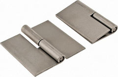 Made in USA - 3" Wide x 0.09" Thick, Slip Joint Hinge - Steel, Plain Finish - Exact Tool & Supply