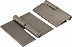 Made in USA - 3" Wide x 0.09" Thick, Slip Joint Hinge - Steel, Plain Finish - Exact Tool & Supply