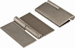 Made in USA - 2-1/2" Wide x 0.075" Thick, Slip Joint Hinge - Stainless Steel, Plain Finish - Exact Tool & Supply