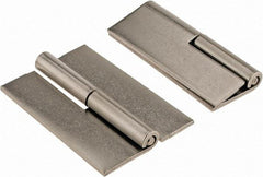 Made in USA - 2" Wide x 0.093" Thick, Slip Joint Hinge - Stainless Steel, Plain Finish - Exact Tool & Supply
