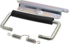 Value Collection - Full Plate Chest Handle with 90° Stop - 5-1/4" Wide x 3-1/4" High, Zinc Plated - Exact Tool & Supply