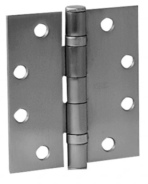 Stanley - 4" Long x 4" Wide Steel Full Mortise Commercial Hinge - Exact Tool & Supply
