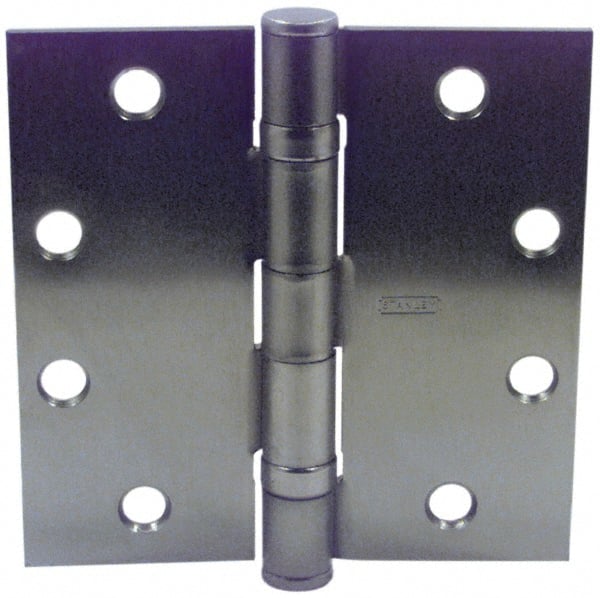 Stanley - 4-1/2" Long x 4-1/2" Wide Steel Full Surface Commercial Hinge - Exact Tool & Supply