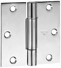 Stanley - 4-1/2" Long x 4-1/2" Wide Steel Full Mortise Commercial Hinge - Exact Tool & Supply