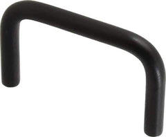 Electro Hardware - Round Handle - Black Coated, Aluminum, 2" Center to Center - Exact Tool & Supply