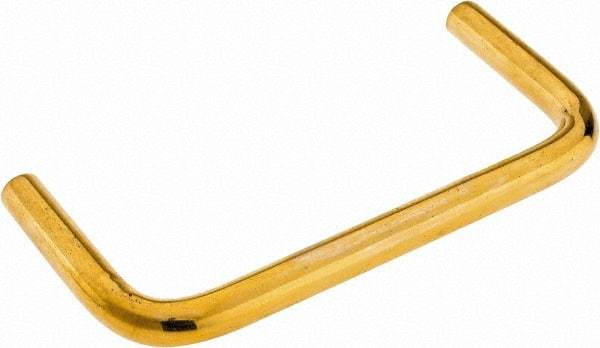 Electro Hardware - Round Handle - Plain, Brass, 3" Center to Center - Exact Tool & Supply