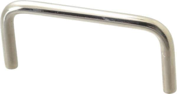 Electro Hardware - Round Handle - Nickel Plated, Brass, 3" Center to Center - Exact Tool & Supply