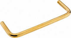 Electro Hardware - Round Handle - Plain, Brass, 4" Center to Center - Exact Tool & Supply