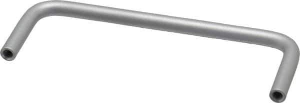Electro Hardware - Round Handle - Plain, Aluminum, 4" Center to Center - Exact Tool & Supply