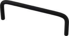 Electro Hardware - Round Handle - Black Coated, Aluminum, 4" Center to Center - Exact Tool & Supply