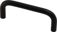 Electro Hardware - 8-32 Internal Thread, 5/16" Handle Diam, Black Anodized Aluminum Drawer Pull - 3" Center to Center - Exact Tool & Supply