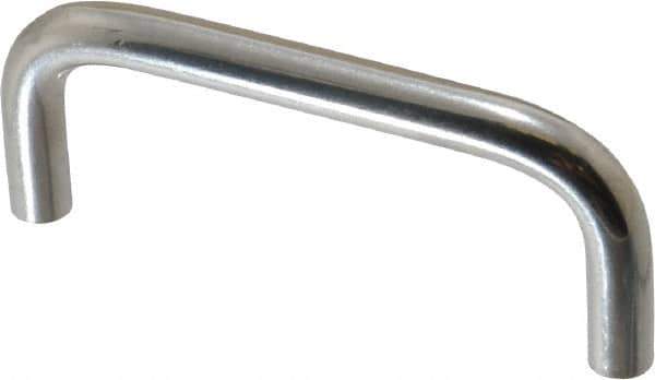 Electro Hardware - 8-32 Internal Thread, 5/16" Handle Diam, Plain Stainless Steel Drawer Pull - 3" Center to Center - Exact Tool & Supply