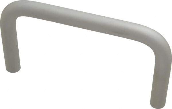 Electro Hardware - Round Handle - Clear Finish, Aluminum, 5" Center to Center - Exact Tool & Supply