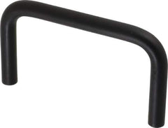 Electro Hardware - Round Handle - Black Coated, Aluminum, 5" Center to Center - Exact Tool & Supply