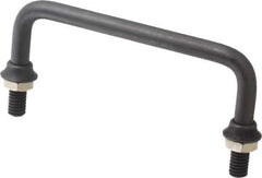 Electro Hardware - Round Handle - Black Coated, Brass, 4" Center to Center - Exact Tool & Supply