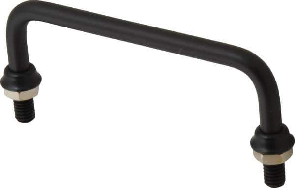 Electro Hardware - Round Handle - Black Coated, Aluminum, 4-1/4" Center to Center - Exact Tool & Supply