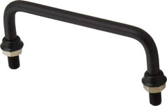 Electro Hardware - Round Handle - Black Coated, Aluminum, 4-1/4" Center to Center - Exact Tool & Supply