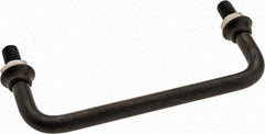 Electro Hardware - Round Handle - Black Coated, Stainless Steel, 4-1/4" Center to Center - Exact Tool & Supply