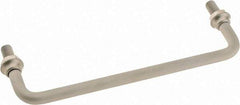Electro Hardware - Round Handle - Clear Finish, Aluminum, 6" Center to Center - Exact Tool & Supply