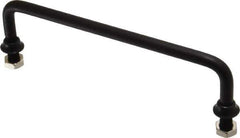 Electro Hardware - Round Handle - Black Coated, Aluminum, 6" Center to Center - Exact Tool & Supply