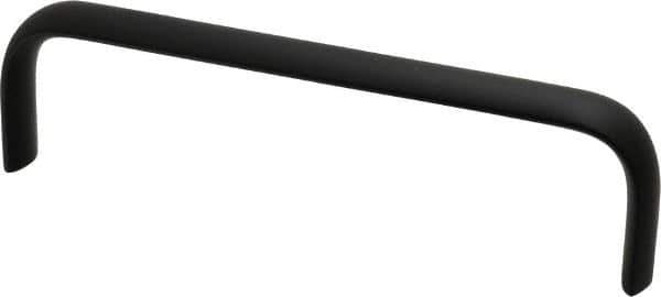 Electro Hardware - 1-3/4" High Oval Handle - Brush Black Anodized, Aluminum, 6" Center to Center - Exact Tool & Supply