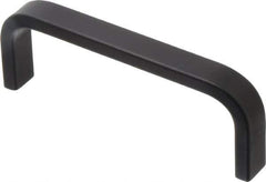 Electro Hardware - 1-1/2" High Rectangular Handle - Black Coated, Aluminum, 4" Center to Center - Exact Tool & Supply