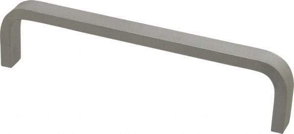 Electro Hardware - 1-1/2" High Rectangular Handle - Plain, Aluminum, 6" Center to Center - Exact Tool & Supply