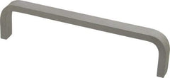 Electro Hardware - 1-1/2" High Rectangular Handle - Plain, Aluminum, 6" Center to Center - Exact Tool & Supply