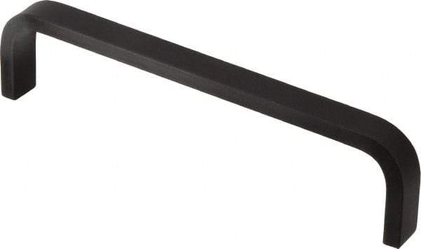 Electro Hardware - 1-1/2" High Rectangular Handle - Black Coated, Aluminum, 6" Center to Center - Exact Tool & Supply