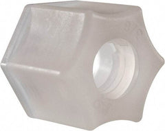 Made in USA - 3/8" Tube OD, Kynar Plastic Compression Tube Compression Nut - 275°F Max, Plastic Grip - Exact Tool & Supply