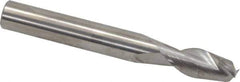 SGS - 5/16", 13/16" LOC, 5/16" Shank Diam, 2-1/2" OAL, 2 Flute, Solid Carbide Square End Mill - Single End, Uncoated, Spiral Flute, 35° Helix, Centercutting, Right Hand Cut, Right Hand Flute, Series 47 - Exact Tool & Supply