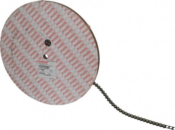 Heli-Coil - 1/4-28 UNF, 1/2" OAL, Free Running Helical Insert - 11-3/8 Free Coils, Tanged, 304 Stainless Steel, 2D Insert Length - Exact Tool & Supply