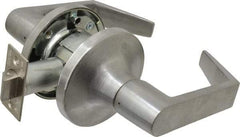 Yale - Grade 1 Passage Lever Lockset - 2-3/4" Back Set, 6 Pin Para Keyway Cylinder, US26D/Satin Chrome Plated Finish - Exact Tool & Supply