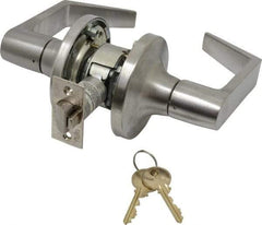 Yale - Grade 1 Classroom Lever Lockset - 2-3/4" Back Set, 6 Pin Para Keyway Cylinder, US26D/Satin Chrome Plated Finish - Exact Tool & Supply