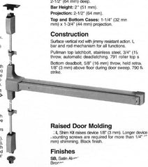 Yale - Flatbars Hand: Left Hand Rating: Panic Rated - Exact Tool & Supply