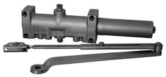 Norton Door Closers - Push & Pull Side Mount, Multi Size Closer Power Operated Damper - Aluminum Finish - Exact Tool & Supply
