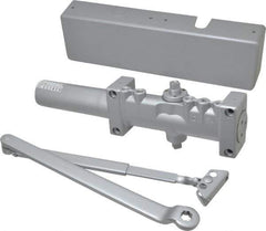Norton Door Closers - Push & Pull Side Mount, Multi Size Closer Power Operated Damper - Aluminum Finish - Exact Tool & Supply