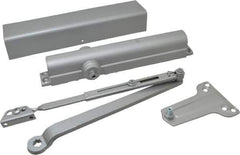 Norton Door Closers - Push & Pull Side Mount, Multi Size Closer Power Operated Damper - Aluminum Finish - Exact Tool & Supply