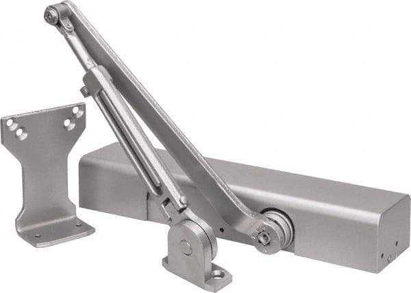 Norton Door Closers - Push & Pull Side Mount, Multi Size Closer Power Operated Damper - Aluminum Finish - Exact Tool & Supply