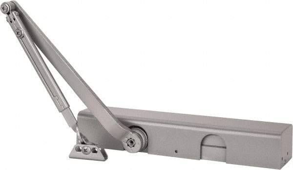 Norton Door Closers - Push & Pull Side Mount, Multi Size Closer Power Operated Damper - Aluminum Finish - Exact Tool & Supply