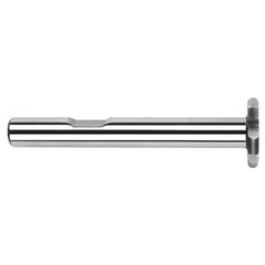 0.7500″ (3/4″) Cutter Diameter × 0.0312″ (1/32″) Radius Carbide Full Radius Large Diameter Standard Keyseat Cutter, 6 Flutes, AlTiN Coated - Exact Tool & Supply