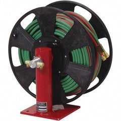 Reelcraft - 18" Long x 16-1/4" Wide x 19" High, 1/4" ID, Hand Crank Welding Hose Reel - 100' Hose Length, 250 psi Working Pressure, Hose Included - Exact Tool & Supply