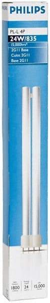 Philips - 24 Watt Fluorescent Commercial/Industrial 4 Pin Lamp - 3,500°K Color Temp, 1,800 Lumens, PLL, 15,000 hr Avg Life - Exact Tool & Supply