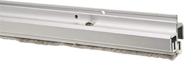 Pemko - 84" Long x 1-1/4" Wide, Adjustble Double Door Split Astragal Weatherstripping - Clear Anodized Aluminum Finish - Exact Tool & Supply