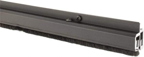 Pemko - 84" Long x 1-1/4" Wide, Adjustble Double Door Split Astragal Weatherstripping - Dark Bronze Anod. Aluminum Finish - Exact Tool & Supply