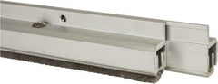 Pemko - 96" Long x 1-1/4" Wide, Adjustble Double Door Split Astragal Weatherstripping - Clear Anodized Aluminum Finish - Exact Tool & Supply