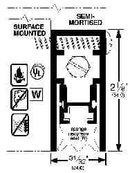 Pemko - Heavy Duty Automatic Door Bottom Sweep - Sponge Neoprene, 2-1/8" High, Dark Bronze Anodized Aluminum Coated - Exact Tool & Supply